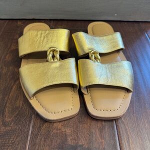 M. GEMI Gold Giulia‎ Knotted Sandals